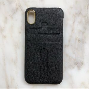 Hadoro black Calfskin iPhone X/Xs Card Holder Case